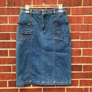Denim Pencil Skirt